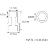 エビ ソケット 6角 8.0mm 差込角9.5mm ソケット 6角 8.0mm 差込角9.5mm LM308S 画像2