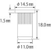 エビ ローレットナット(平頭・スチール製) エコパック 板厚4.0 M8X1.25(15個入) ローレットナット(平頭・スチール製) エコパック 板厚4.0 M8X1.25(15個入) NSD8RMP 画像3