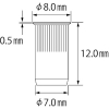 エビ ローレットナット(薄頭・スチール製) エコパック 板厚2.5 M5X0.8(30個入) ローレットナット(薄頭・スチール製) エコパック 板厚2.5 M5X0.8(30個入) NSK5RMP 画像3