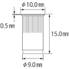 エビ ローレットナット(薄頭・スチール製) エコパック 板厚3.5 M6X1.0(25個入) ローレットナット(薄頭・スチール製) エコパック 板厚3.5 M6X1.0(25個入) NSK6RMP 画像3