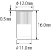 エビ ローレットナット(薄頭・スチール製) エコパック 板厚4.0 M8X1.25(15個入) ローレットナット(薄頭・スチール製) エコパック 板厚4.0 M8X1.25(15個入) NSK8RMP 画像3