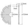 エビ ダイヤモンドカッター 切断王 (乾式) セグメントタイプ 152mm ダイヤモンドカッター 切断王 (乾式) セグメントタイプ 152mm SA150 画像4