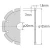 エビ ダイヤモンドカッター 切っ太郎 (乾式) セグメントタイプ 105mm ダイヤモンドカッター 切っ太郎 (乾式) セグメントタイプ 105mm SK105 画像2