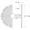 エビ ダイヤモンドカッター NEWレーザー(乾式) 151mm ダイヤモンドカッター NEWレーザー(乾式) 151mm SL150A 画像2