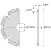 エビ ダイヤモンドカッター レーザー(乾式) 180mm ダイヤモンドカッター レーザー(乾式) 180mm SL180 画像2