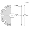 エビ ダイヤモンドカッター レーザー(乾式) 304mm 穴径30.5mm ダイヤモンドカッター レーザー(乾式) 304mm 穴径30.5mm SL305305 画像2