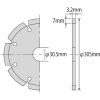 エビ ダイヤモンドカッター NEWレーザー(乾式) 305mm穴径30.5mm ダイヤモンドカッター NEWレーザー(乾式) 305mm穴径30.5mm SL305A305 画像4