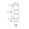 EVN ブッシングプーリー SPA 112mm 溝数3 SPA112-3