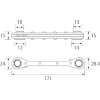 エビ 【生産完了品】板ラチェットレンチ 10X12/13X14mm 板ラチェットレンチ 10X12/13X14mm SRW1014 画像2