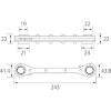 エビ 【生産完了品】板ラチェットレンチ 19X21/22X24mm 板ラチェットレンチ 19X21/22X24mm SRW1924 画像2
