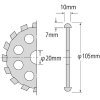 エビ ダイヤモンドカッター Uカッターライト (乾式) 105mm ダイヤモンドカッター Uカッターライト (乾式) 105mm UK105 画像3