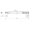 近江 六角6.35 溝9、13兼用差込 ヘキサゴンビット H3 全長70 10本入り 六角6.35 溝9、13兼用差込 ヘキサゴンビット H3 全長70 10本入り V32XH3-70_set 画像2