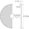 エビ エンビダイヤモンドカッター(乾式) 105mm エンビダイヤモンドカッター(乾式) 105mm VP4 画像2