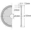 エビ ダイヤモンドカッター (乾式)切断王 ウェーブタイプ 152mm ダイヤモンドカッター (乾式)切断王 ウェーブタイプ 152mm WA150 画像4