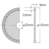 エビ ダイヤモンドカッター 切っ太郎 (乾式) ウェーブタイプ 105mm ダイヤモンドカッター 切っ太郎 (乾式) ウェーブタイプ 105mm WK105 画像2