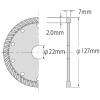 エビ ダイヤモンドカッター 切っ太郎 (乾式) ウェーブタイプ 127mm ダイヤモンドカッター 切っ太郎 (乾式) ウェーブタイプ 127mm WK125 画像2