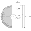 エビ ダイヤモンドカッター スカイウェーブエクストラ(乾式) 127mm ダイヤモンドカッター スカイウェーブエクストラ(乾式) 127mm WX125 画像2