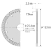 エビ ダイヤモンドカッター スカイウェーブエクストラ(乾式) 153mm ダイヤモンドカッター スカイウェーブエクストラ(乾式) 153mm WX150 画像2