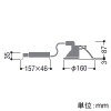 コイズミ照明 LEDベースダウンライト M形 1500lmクラス FHT32W相当 埋込穴φ150mm 配光角55° 非調光 昼白色 シルバーコーン・白色枠 LEDベースダウンライト M形 1500lmクラス FHT32W相当 埋込穴φ150mm 配光角55° 非調光 昼白色 シルバーコーン・白色枠 AD53035 画像2