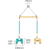 スーパー 木質梁専用吊クランプ天秤セット BLC200S