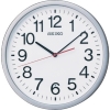 SEIKO 電波掛時計 直径361×48 P枠 銀色メタリック KX229S
