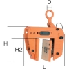 スーパー 2×4パネル吊クランプ クランプ範囲5段階調節 容量:200kg 2×4パネル吊クランプ クランプ範囲5段階調節 容量:200kg PTC200 画像2