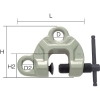 スーパー スクリューカムクランプ(ダブル・アイ型)容量:3.0ton クランプ範囲35〜75mm スクリューカムクランプ(ダブル・アイ型)容量:3.0ton クランプ範囲35〜75mm SDC3WN 画像2