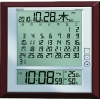 SEIKO 液晶マンスリーカレンダー機能付き電波掛置兼用時計 茶メタリック塗装 SQ421B