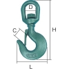 HHH スイベルフック 1.5t スイベルフック 1.5t YH-1.5 画像2
