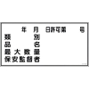 緑十字 消防・危険物標識 類別・品名・保安監督者 KHY-30R 300×600mm エンビ 054030