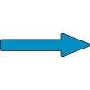 緑十字 配管方向表示ステッカー →青矢印 貼矢68 20×70mm 10枚組 アルミ 193468
