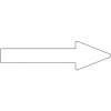 緑十字 配管方向表示ステッカー →白矢印 貼矢86 40×150mm 10枚組 エンビ 193686