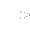 緑十字 配管方向表示ステッカー →白矢印 貼矢87 30×100mm 10枚組 エンビ 193787
