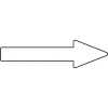 緑十字 配管方向表示ステッカー →白矢印 貼矢88 20×70mm 10枚組 エンビ 193888