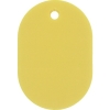 緑十字 小判札(無地札) 黄 60×40mm スチロール樹脂 200023