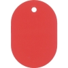 緑十字 小判札(無地札) 赤 60×40mm スチロール樹脂 200024