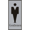 緑十字 トイレプレート(男性用) Gentlemen トイレ-340-1 200×80mm アクリル 206051