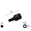 ナック ヘキサゴンレンチソケット ショートタイプ 差込角9.52x対辺4mm 304C