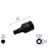 ナック ヘキサゴンレンチソケット ショートタイプ 差込角9.52x対辺12mm 312C