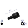 ナック ヘキサゴンレンチソケット ショートタイプ 差込角9.52x対辺14mm 314C