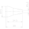 日機 クーラントシステム1/2 ノズル 1/4Φ 灰色 (4個入) クーラントシステム1/2 ノズル 1/4Φ 灰色 (4個入) 84044G 画像2