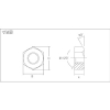 TRUSCO 六角ナット1種 細目 ユニクロ M12×P1.25 16個入 六角ナット1種 細目 ユニクロ M12×P1.25 16個入 B151-0012P1.25 画像2