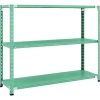 トラスコ中山(TRUSCO) CB型セミボルトレス軽量棚 1500X450XH1200 3段 グリーン CB-4543-GN
