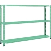 トラスコ中山(TRUSCO) CB型セミボルトレス軽量棚 1800X300XH1200 3段 グリーン CB-4633-GN
