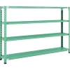 トラスコ中山(TRUSCO) CB型セミボルトレス軽量棚 1800X300XH1200 4段 グリーン CB-4634-GN