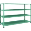 トラスコ中山(TRUSCO) CB型セミボルトレス軽量棚 1800X600XH1200 4段 グリーン CB-4664-GN