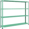 トラスコ中山(TRUSCO) CB型セミボルトレス軽量棚 1800X300XH1500 4段 グリーン CB-5634-GN