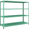 トラスコ中山(TRUSCO) CB型セミボルトレス軽量棚 1800X600XH1500 4段 グリーン CB-5664-GN