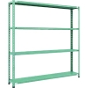 トラスコ中山(TRUSCO) CB型セミボルトレス軽量棚 1800X300XH1800 4段 グリーン CB-6634-GN