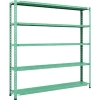 トラスコ中山(TRUSCO) CB型セミボルトレス軽量棚 1800X300XH1800 5段 グリーン CB-6635-GN